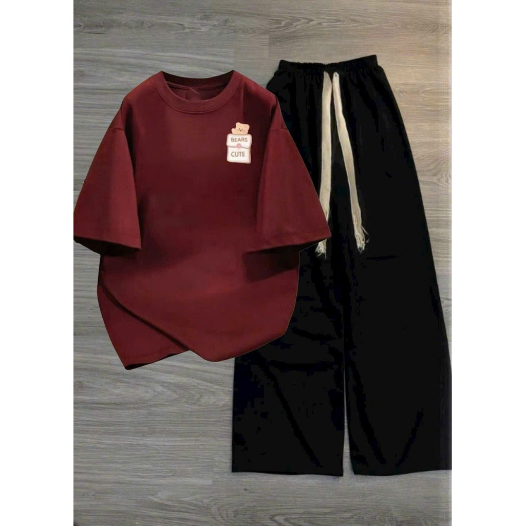 CÁC MẪU QUẦN ỐNG RỘNG DÂY KÉO BẢN TO + MIX ÁO PHÔNG SU COTTON SIÊU XINH