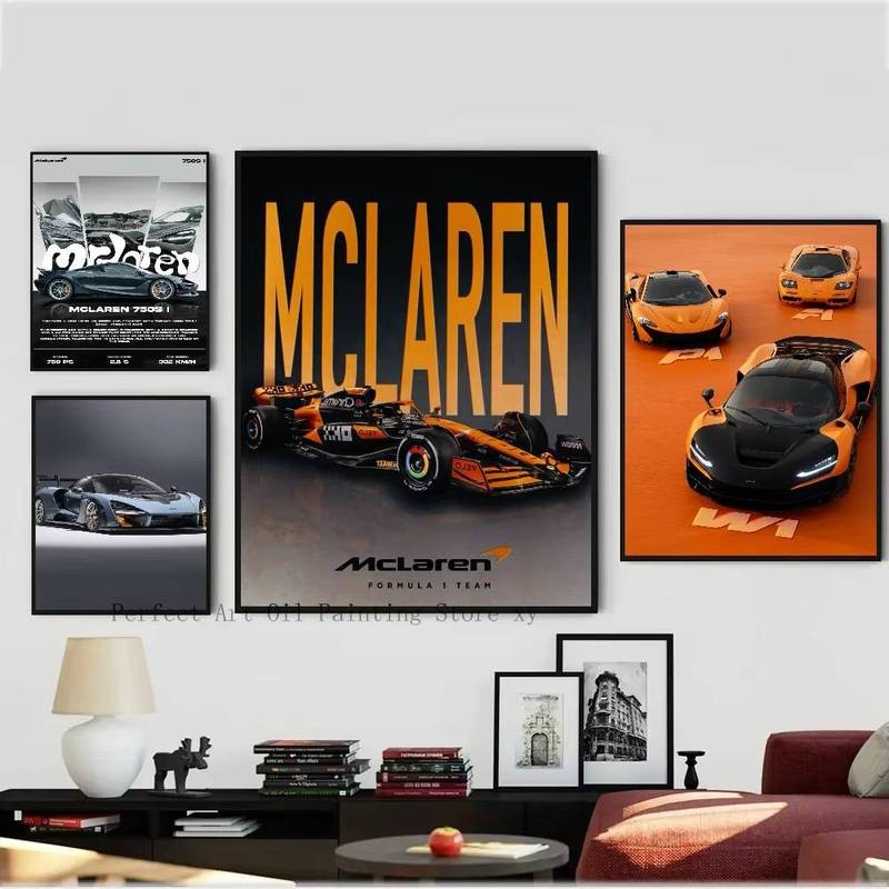 Thương Hiệu Thời Trang M - McLaren F1 Mẫu Poster Nghệ Thuật In Thanh Trang Trí Nội Thất Phòng Khách