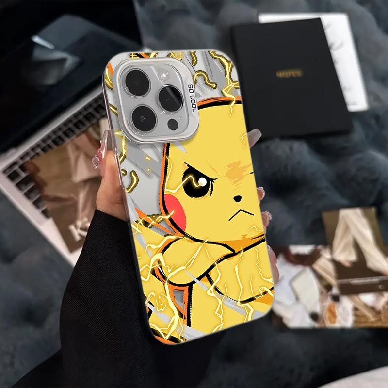 Ốp Lưng iPhone Hình Pikachu Giận Dữ Cá Tính - Tương Thích 16/15/14/13/12/11 Pro Max, XS Max, X