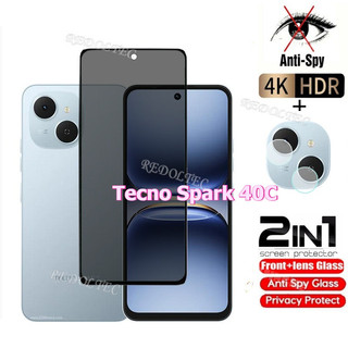 Tecno Spark 40C Kính Cường Lực Riêng Chống Gián Điệp Full Cover Bảo Vệ Màn Hình Chống Peek 2in1 Privacns Bảo Vệ Tecno Spark40 C Spark40C