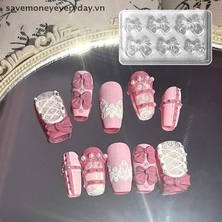 [savemoneyeveryday] 1 Cái Giảm 3D Khuôn Silicon Móng Tay Nghệ Thuật Trang Trí Móng Tay DIY Mẫu Móng Tay Nghệ Thuật Nơ Móng Tay Khuôn [vn]