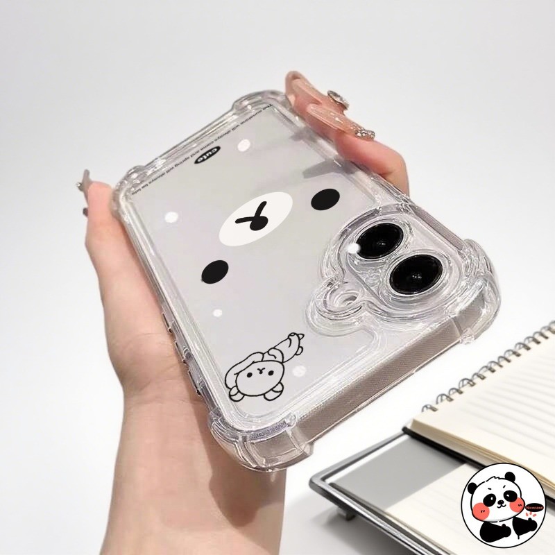 Vỏ Túi Khí Rilakkuma Dễ Thương Cho Xiaomi 15T 15S 15 14 13 12 Lite Ultra 14T 13T 12T 11T Pro Mi 11 10T Pro Lite Ultra 10S 5G 4G Vỏ Trong Suốt Phim Hoạt Hình Gấu Mềm Vỏ Điện Thoại