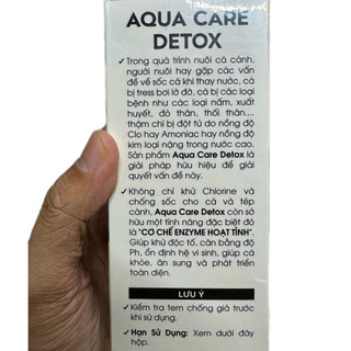 [Mua 1 Tặng 1] Aqua Care Detox Khử Độc Bể Cá Tặng Vi Sinh Aquarium Care Làm Trong Nước Bể Cá