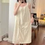 Khăn Tắm Choàng Dạng Váy, Xỏ Tay Không Tuột, Vải Nhung Gân Mềm Mịn