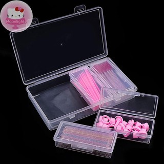 Moonlights 4 Lưới Hộp Bảo Quản Độc Lập Trong Suốt Móng Tay Nghệ Thuật Dụng Cụ Chống Bụi Hộp Bảo Quản Giả Nối Mi Pallet Hộp Sắp Xếp EN