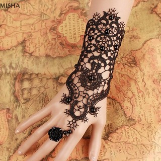 Misa Nữ Vintage Steampunk Găng Tay Cổ Tay Vòng Đeo Tay Bé Gái Trang Sức Phụ Kiện Victoria Vòng Tay Trang Phục Ren Handwear