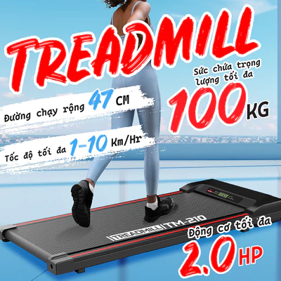 BG [TM210/220B]  Máy chạy bộ điện tại nhà  Model TM210/220B băng chạy chống rung EVA, nhỏ gọn