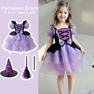 Váy trẻ em cho bé gái - Váy trang trọng công chúa Halloween sang trọng phong cách Gothic mùa hè (3Year ~ 7Year)