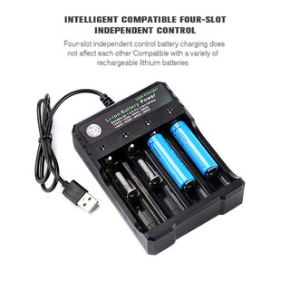 AIMVUKES  Bộ sạc pin lithium-ion bốn kênh 18650-tự ngắt thông minh điện áp đầu ra 3.7V - 4.2V phù hợp với nhiều loại pin