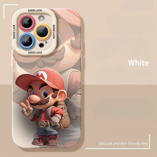 Ốp điện thoại Mario ba lô thời trang cho iPhone17 / 16 / 15 / 14 / 13 / MINI / 12 / 11 / Pro MAX / X / XS / XR / 7 / 8 / 6 Vỏ bảo vệ toàn diện bằng silicon lỏng chống sốc và chống rơi