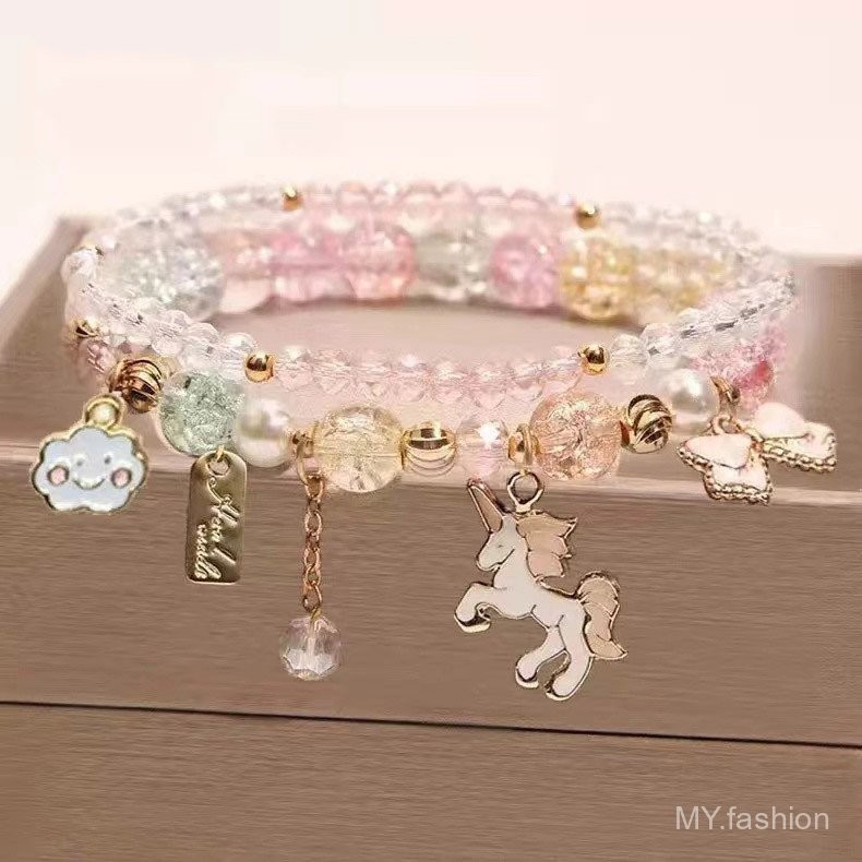Bé Gái Vòng Tay Vòng Tay Vòng Tay Trẻ Em Vòng Tay Đính Hạt Pha Lê Nữ Sinh Viên Dễ Thương Bạn Gái Công Chúa Thời Trang