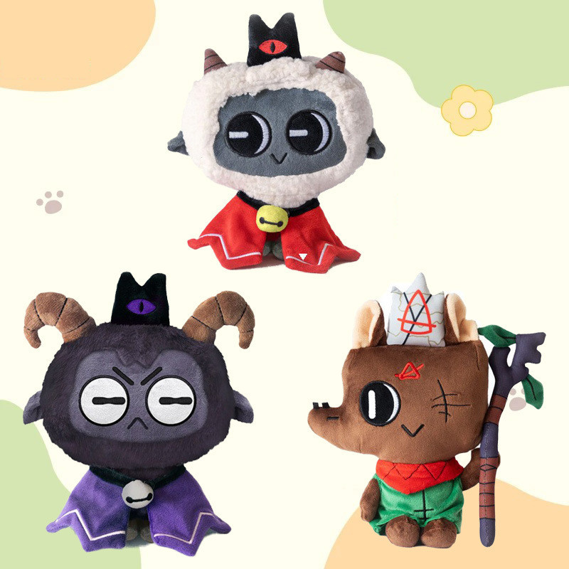 Cult of the Lamb Theo chủ đề Plushie - Người hâm mộ trò chơi đáng yêu Hàng hóa búp bê nhồi bông