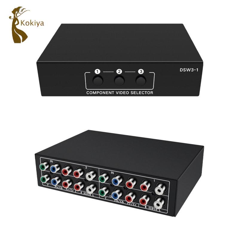 Ypbpr Switcher Selecter TV trong 1 Out Component AV Video Switch Box 1080