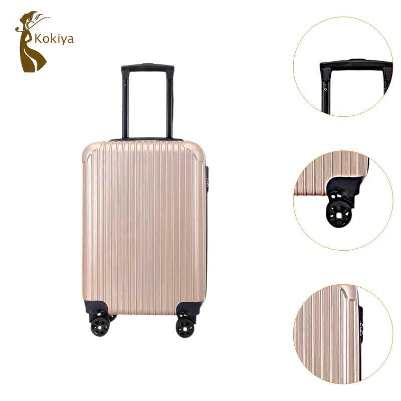 Vali Cabin 20in Thời Trang Công Suất Lớn Dây Kéo Cho Người Lớn Tay Cầm Cao Su Màu Trơn Nhẹ Vỏ Cứng Im Lặng Bánh Xe