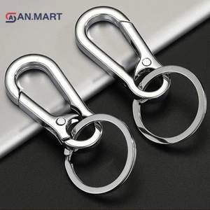 Bigdealssuper Nam Thép Không Gỉ Bầu Khóa Móc Khóa Thắt Lưng Kẹp Chống Mất Khóa Treo Siêu