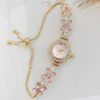 Đồng Hồ Nữ Cao Cấp Sang Trọng Với Kim Cương Và Kẻ Sọc