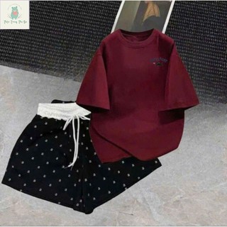 sét bộ quần ĐÙI cộc CHỮ A cạp chun màu trắng +mix áo phông -chữ B L A C K CÁT in ở ngực -