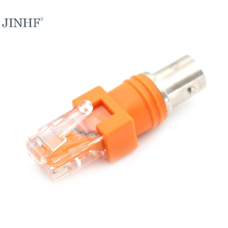JINHF BNC Nữ sang RJ45 Nam Đồng Trục Thùng Khớp Nối Bộ Chuyển Đổi RJ45 sang RF Đầu Nối HOT