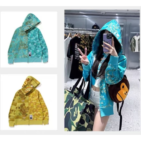 BAPE Mới Áo Khoác Hoodie Họa Tiết Rằn Ri Phối Cá Tính 0819 | Shopee ...