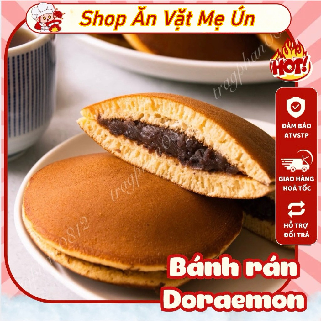 Bánh rán Doraemon có nhân mix vị, bánh Dorayaki nhân hỗn hợp đậu đỏ ...