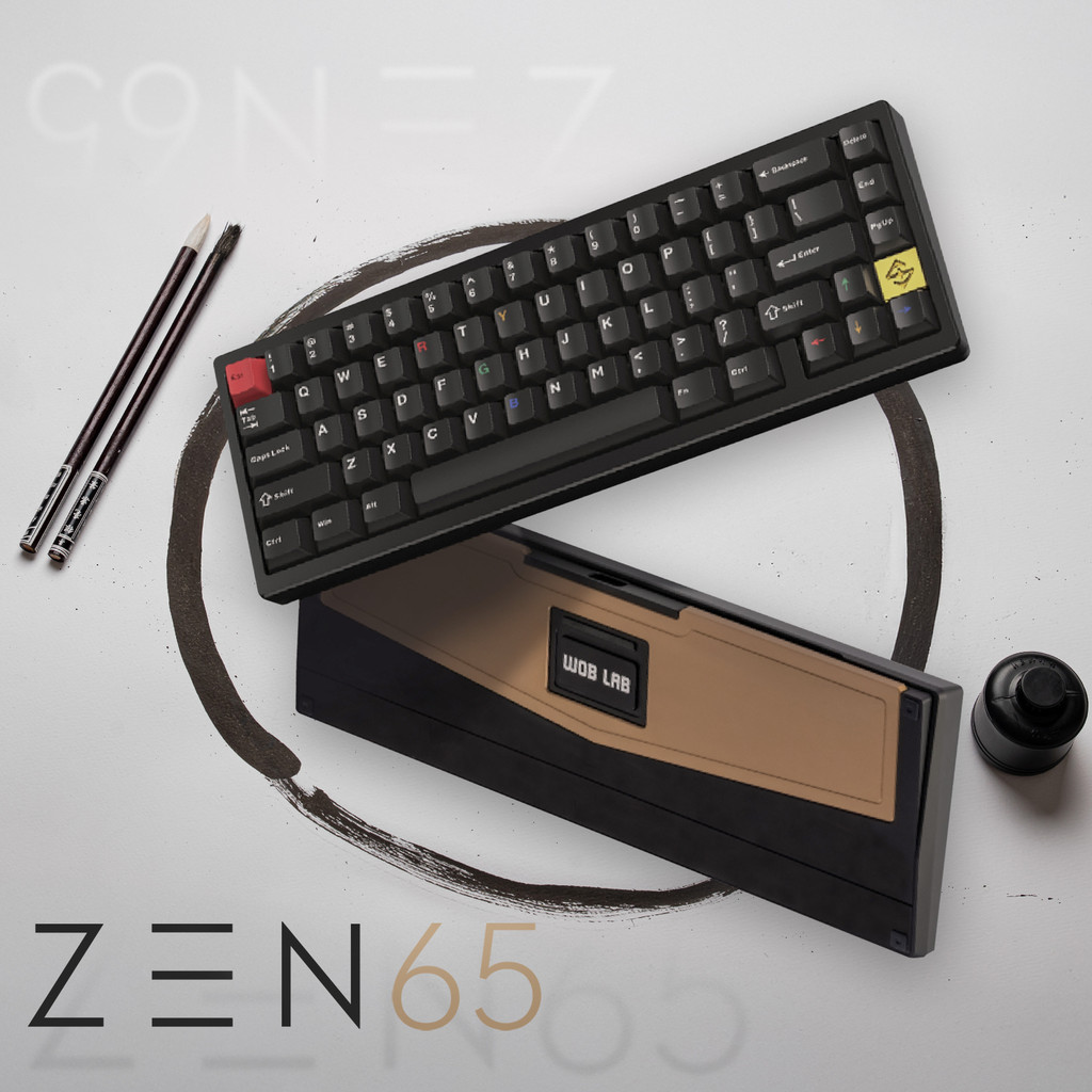 Bàn phím cơ WOBKEY ZEN 65% – không dây ba chế độ, nhôm CNC, trọng lượng ...