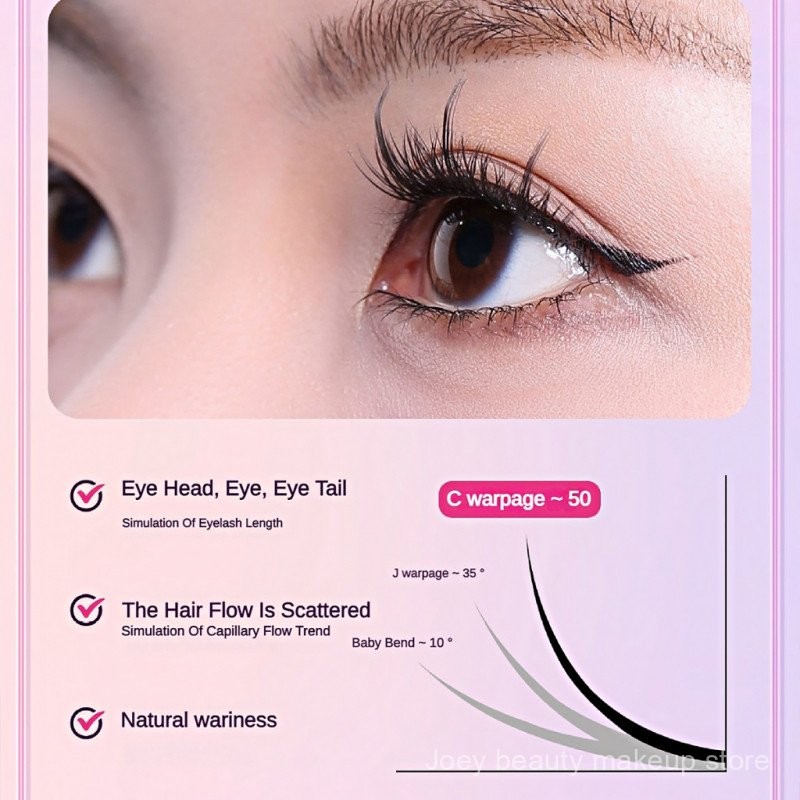 Lông Mi BQI Không Cần Keo Lông Mi Giả Siêu Dính 10-12mm Lông Mi Giả Không Keo 5RM5