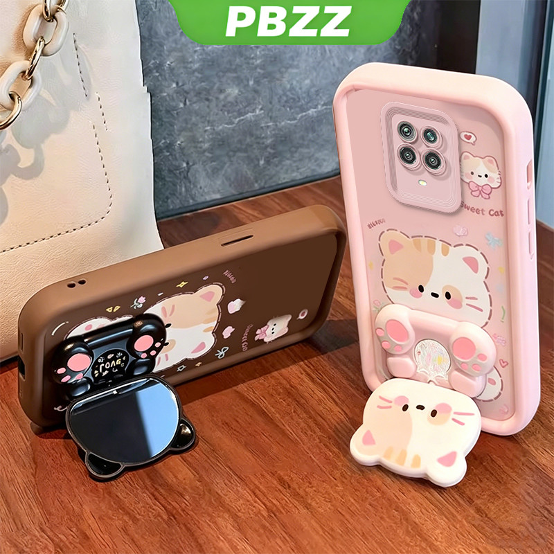 Ốp Lưng Cho Redmi NOTE 9S REDMI NOTE 9 PRO Vỏ Điện Thoại Vỏ Mềm Silicon Chống Sốc Thiết Kế Mới Thẩm Mỹ Có Giá Đỡ 360° Gương trang điểm mèo dễ thương cho bé gái JTXMMZJ