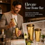 Bộ bình lắc Cocktail 2 mảnh FANIELLAPOWELL, Bộ bình lắc thanh thiết kế đơn giản bằng thép không gỉ 304, Bình lắc bằng thép không gỉ thực tế cho người pha chế