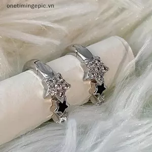 VFZ Thời Trang Retro Zircon Pha Lê Pentagram Tai Bule Bông Tai Xu Hướng Đơn Giản Ngôi Sao Vòng Bông Tai Nữ Bé Gái Thẩm Mỹ Trang Sức Quà Tặng OTE