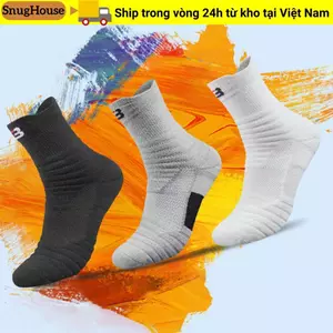 Tất Thể Thao SNUGHOUSE, Vớ Bóng Đá Dày Thoáng Khí, Hút Mồ Hôi Ống Dài Ngắn Chống Trượt Bóng Đá Bóng Rổ Co Giãn Tất Nam Nữ