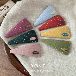 Yoing / Phong Cách Mới Phong Cách Hàn Quốc Màu Sắc Tương Phản Ngọt Ngào Tất Cả Trận Đấu Tam Giác BB Kẹp Phụ Kiện Tóc