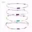 PNPIA- Boho Tối Giản Dainty Màu Hạt Trang Sức Đá Charm Vòng Tay Dành Cho Nữ Vintage Có Thể Điều Chỉnh Dây Đeo Tay Quà Tặng