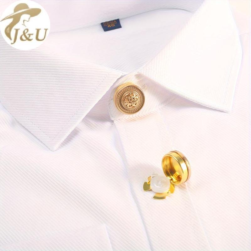 JU 2 Chiếc Kim Loại Khuy Sét Thời Trang Quần Áo Trang Trí Nút Áo Sơ Mi Retro Nút Bao Phù Hợp Với Phụ Kiện Giáng Sinh Ngày Lễ Quà Tặng VN