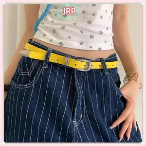 JRP Mùa Hè Dopamine Vàng Chanh Nữ Thắt Lưng Xu Hướng Đơn Giản Thắt Lưng Tiểu Văn Hóa Y2K Đai Đấm Miễn Phí Đai JRP