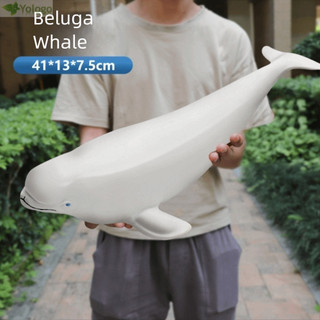 YOLOGO Động Vật Đại Dương Nhân Vật Hành Động, Kích Thước Lớn Mô Phỏng Cá Mập Sealife, Megalodon Cao Su Mềm Đầy PVC Lớn Cá Mập Trắng Mô Hình Sử Dụng Giáo Dục