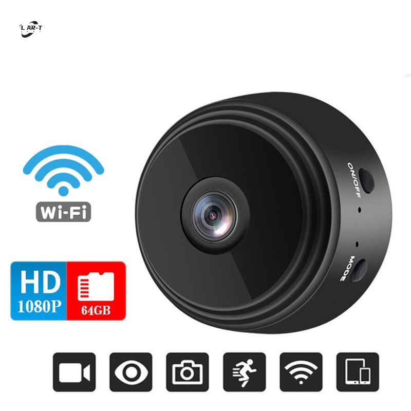 Camera không dây WiFi Mini DV HD 1080P Máy quay IR Tầm nhìn ban đêm Góc rộng TF