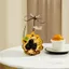 QEARY Trứng Tart Mẫu Móc Khóa, Hướng Dương Thu Nhỏ Món Tráng Miệng Trứng Tart Móc Khóa, Trứng Tart Treo Dễ Thương Phong Cách Pháp Mô Phỏng Thực Phẩm Trứng Tart Mặt Dây Chuyền Trang Trí Xe Hơi