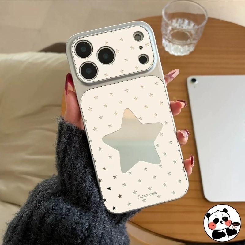 Ốp Điện Thoại Gương Ngôi Sao Rỗng Dễ Thương Cho OPPO A6X A6T A6K A6i A6C A5X A5S A5M A5i A3S A2 A1S A1 Pro Plus A60 A58 A57 A57E A57S G 4G Vỏ Mềm Phong Cách Ins