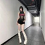 Milyfashion Gạc Đen Gợi Cảm Nhìn Xuyên Qua Jumpsuit Không Tay Phong Cách Mới Y2K JJZ6