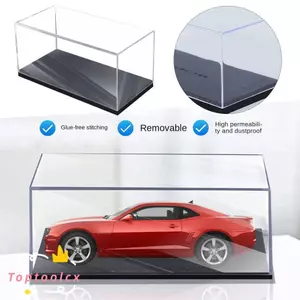 Hộp trưng bày TOPTOOLCX, Acrylic 1 / 64 Diecast Model Hộp đựng ô tô, Mô hình trưng bày đồ chơi DIY trong suốt bền bỉ