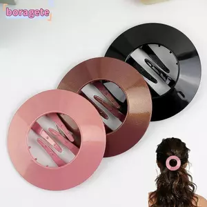 Kẹp tóc BORAGETE, Kẹp tóc ABS hình tròn, Phụ kiện Dụng cụ tạo kiểu tóc Kẹp mềm để nằm và lái xe