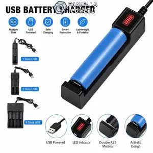 FANIELLAPOWELL 1 Bộ Sạc Lithium, 1 / 2 / 4 Khe DC 5V Đầu Vào 4.2V Đầu Ra 18650 Bộ Sạc Pin, Sạc Độc Lập Đa Năng USB Nhiều Khe Cắm Sạc Pin