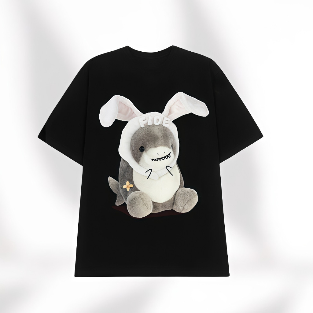 （Giao hàng 24h）Angela Áo Thun, Áo Phông Unisex Tay Lỡ  Mã TN BUNNY Chất Cotton Mềm Mịn Co Dãn Thoáng Mát Form Rộng