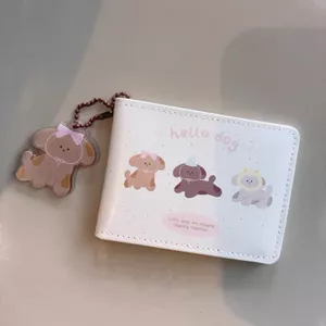 Bản quyền gốc Bản quyền dễ thương Con chó con Vỏ bảo vệ Giấy phép lái xe Khe cắm hai thẻ Giấy phép lái xe Vỏ đựng thẻ Trái tim cô gái 26.3.22