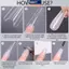 MAKY Sandwich Dual Nail Forms 240pcs 15Size Qui Extensions-Dual Forms No Paper Form Needed 3D Ellipse Làm Móng Tay Hình Thức Top Mold Bottom Mold VN