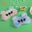 CANAMEK Dễ Thương Koala Trẻ Em Mặt nạ Ngủ Hoạt Hình 3D Mắt Bịt Mắt Sang Trọng Anime Mặt nạ Mắt Ngủ Du Lịch Ban Nhạc Mắt Bóng Còn Lại Miếng Dán Mắt CSF
