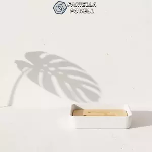 Đĩa xà phòng thoát nước FANIELLAPOWELL, Hộp đựng xà phòng tre khô chống thấm nước, Hộp xà phòng nhựa tiết kiệm không gian thực tế Phòng tắm