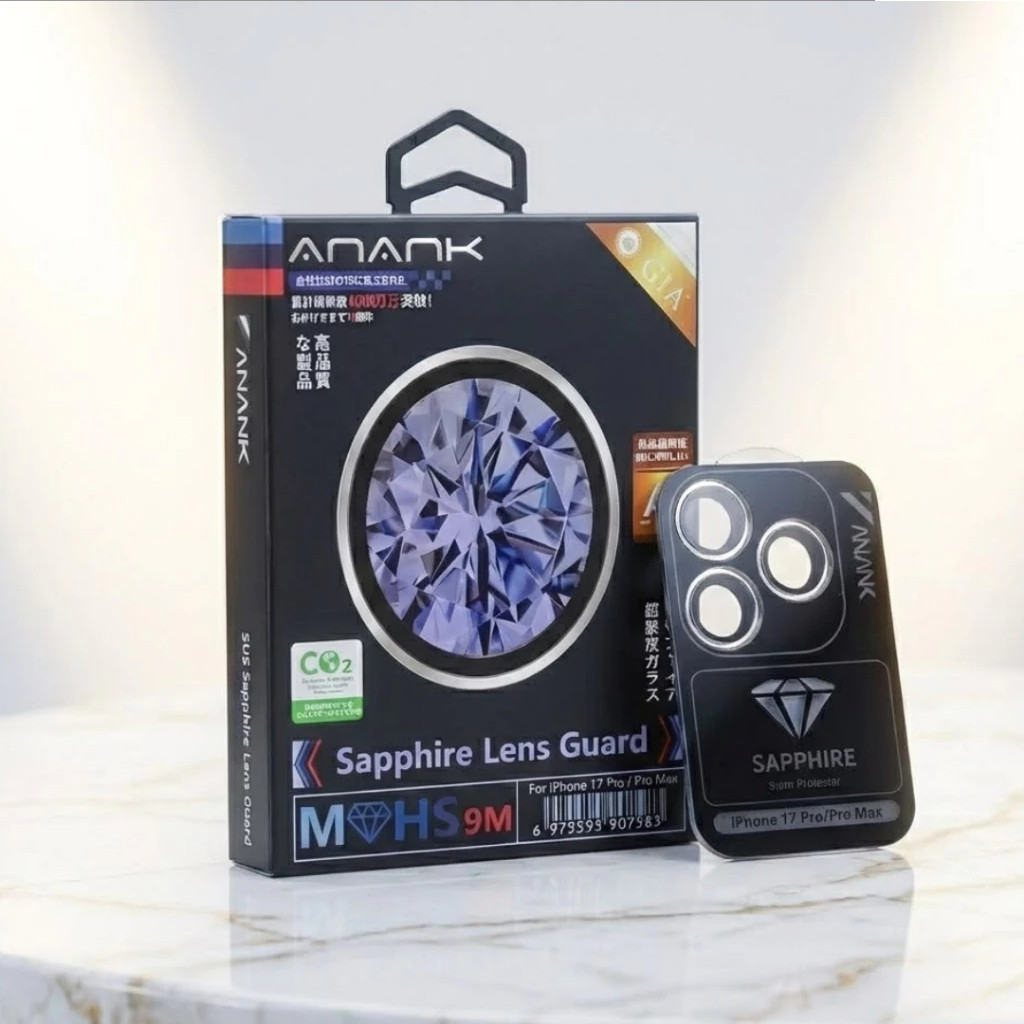 [Chính Hãng] Cường Lực Camera ANANK Sapphire Siêu Mỏng Chứng Nhận GIA iPhone 17 Pro / 17 Pro Max