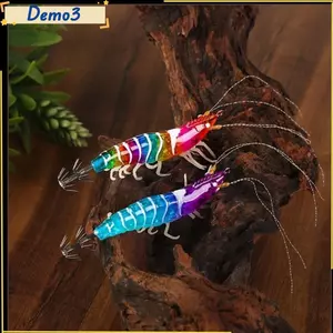 Mồi chìm chậm, Jig mực ngang phát sáng, Tôm Webfoot Gỗ Tôm 105mm 11g / 80mm 7g Câu cá biển Calamar nhân tạo