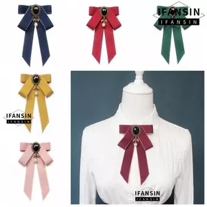 IFASIN Nơ Thổ Cẩm, Trang Trí Cổ Phụ Kiện Trang Sức Thắt Nơ, Hợp Kim Sang Trọng Kim Cương Giả Cà Vạt Áo Sơ Mi Cổ Pin